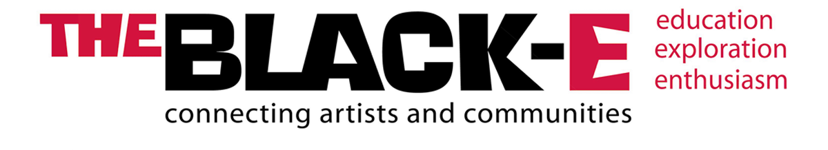 The Black-E logo: connecting artists and communities.